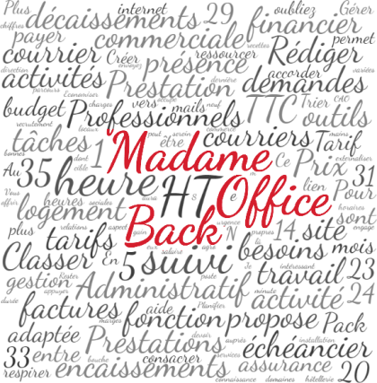 Nuage de mots - compétences Madame Back Office